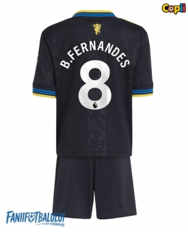 Manchester United Bruno Fernandes #8 Echipament de Fotbal Replică 2025-26 Copii Treilea (+ Șorturi)